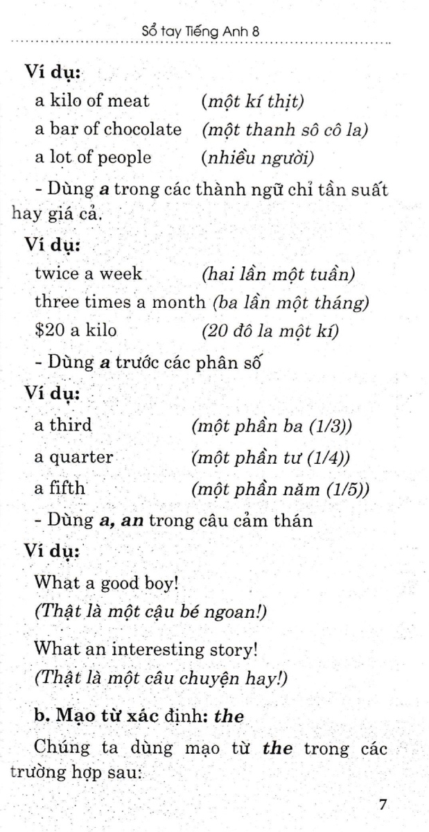 sổ tay tiếng anh 8