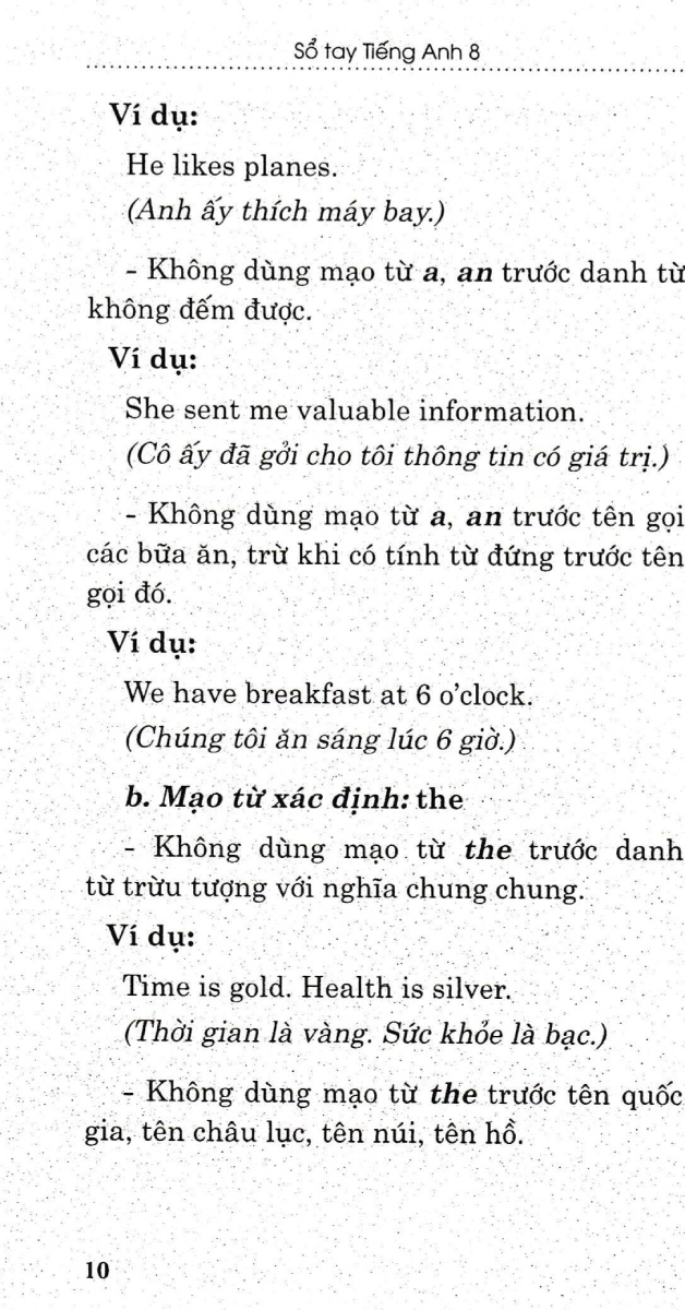 sổ tay tiếng anh 8