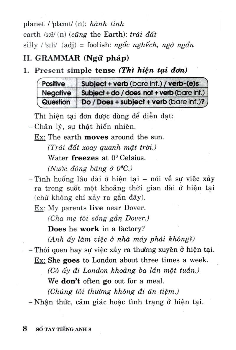 sổ tay tiếng anh 8 (tái bản 2017)
