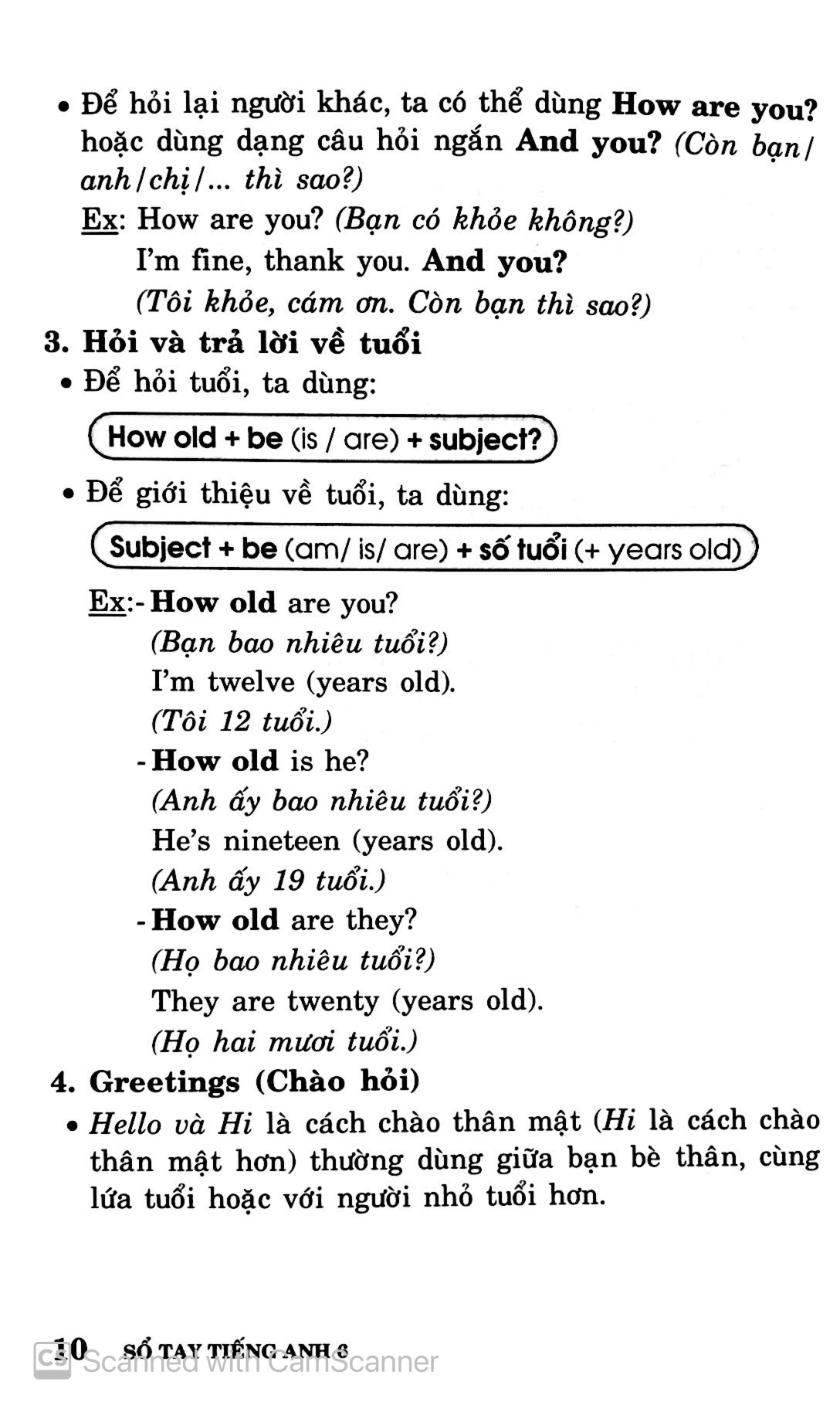 sổ tay tiếng anh - lớp 6