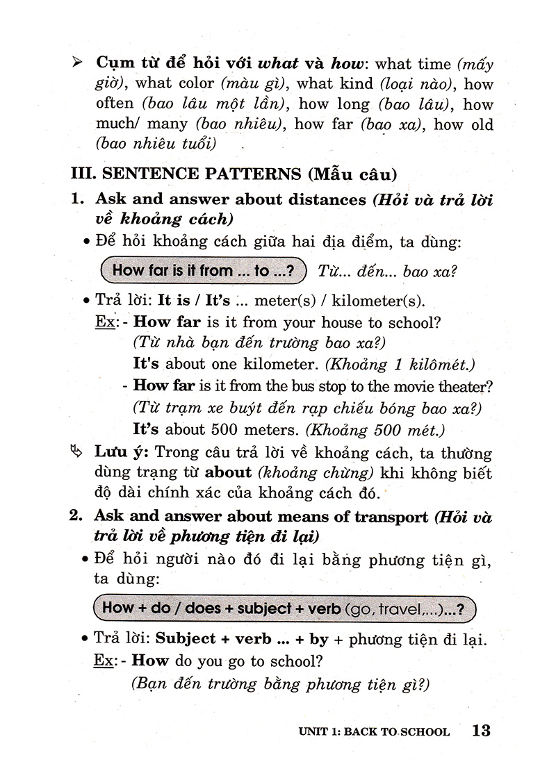 sổ tay tiếng anh - lớp 7