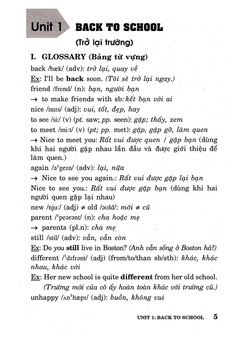 sổ tay tiếng anh - lớp 7