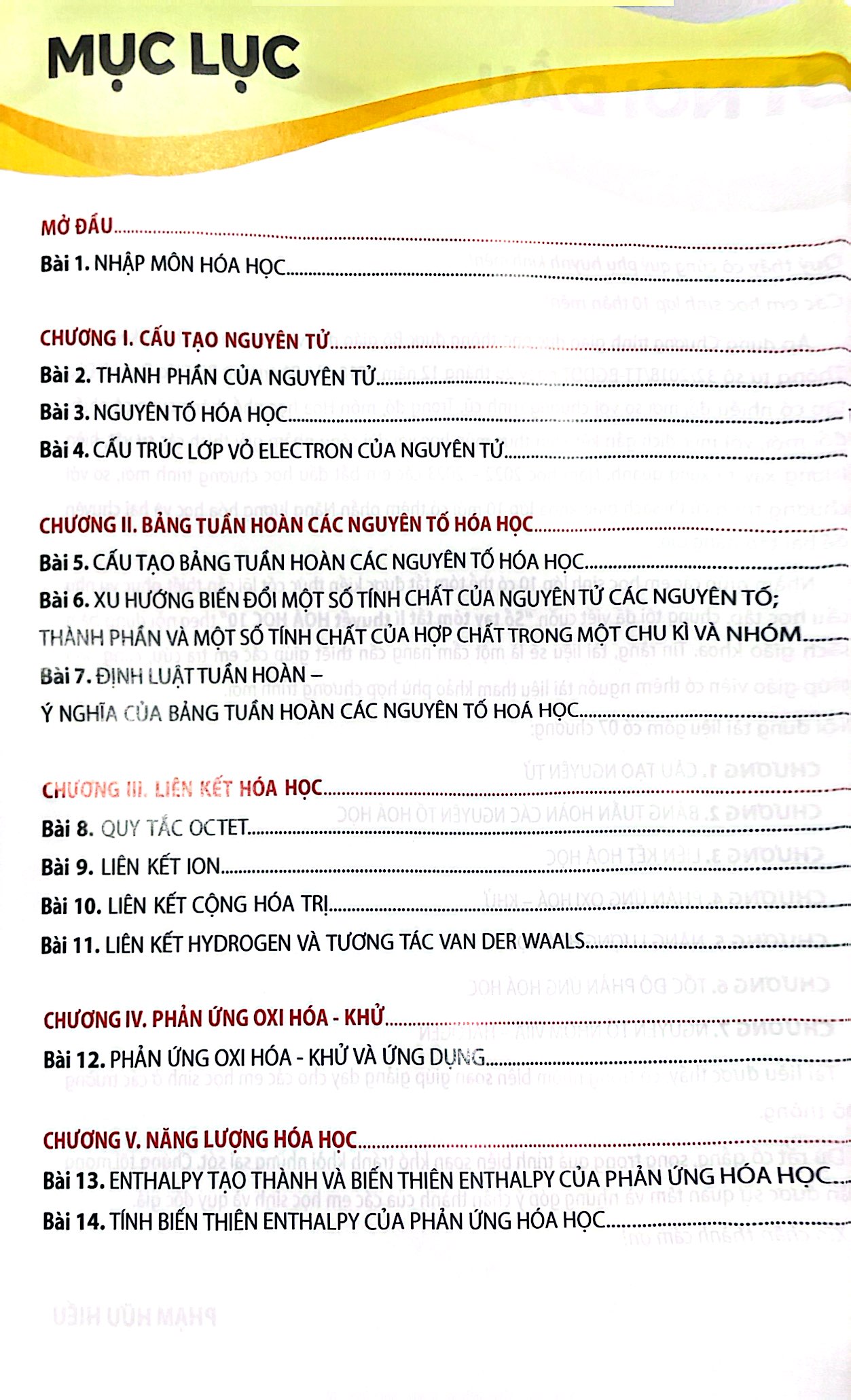 sổ tay tóm tắt lí thuyết hóa học 10 (theo chương trình gdpt mới)