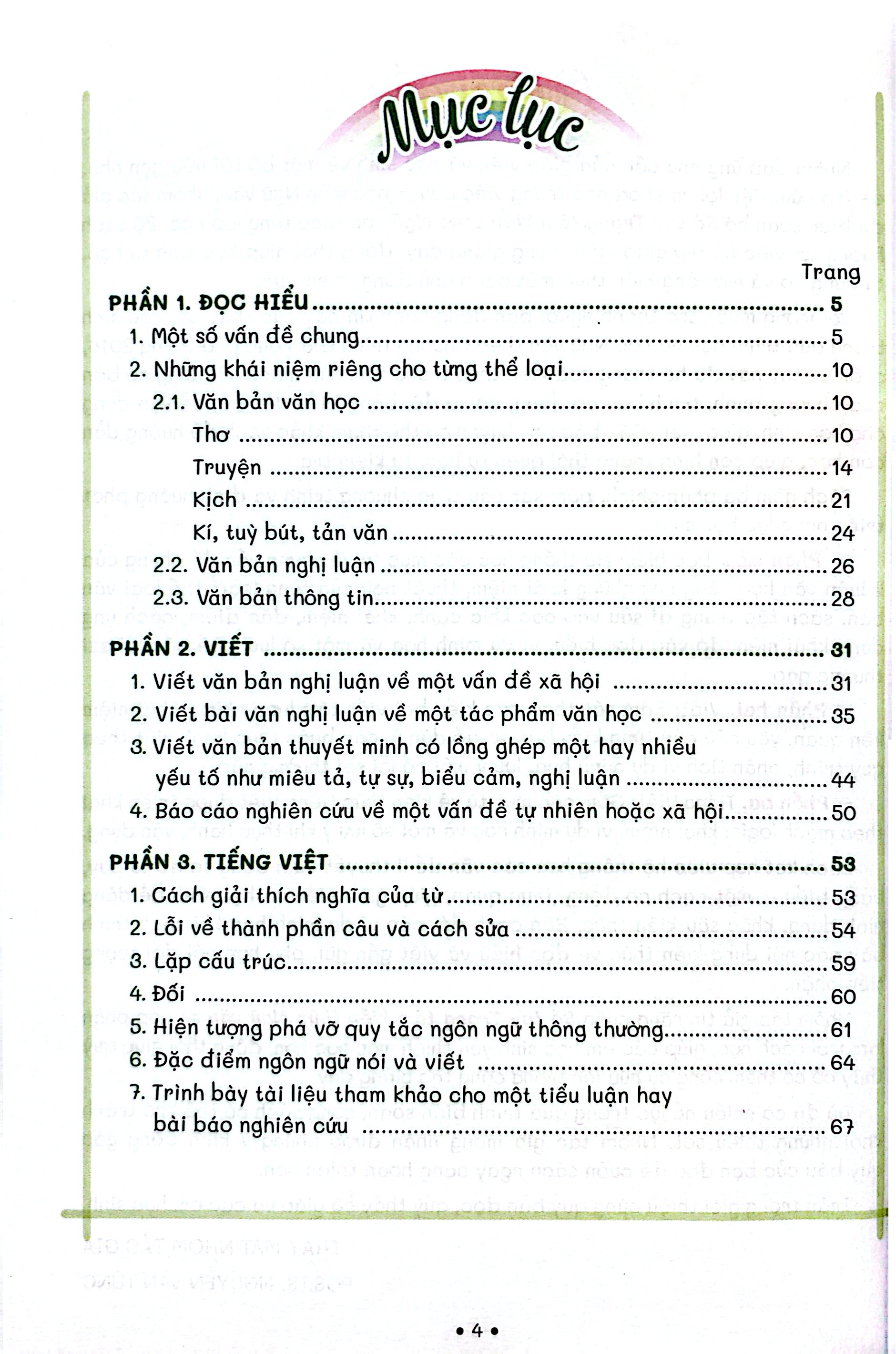 Sổ Tay Trọng Tâm Kiến Thức Ngữ Văn 11
