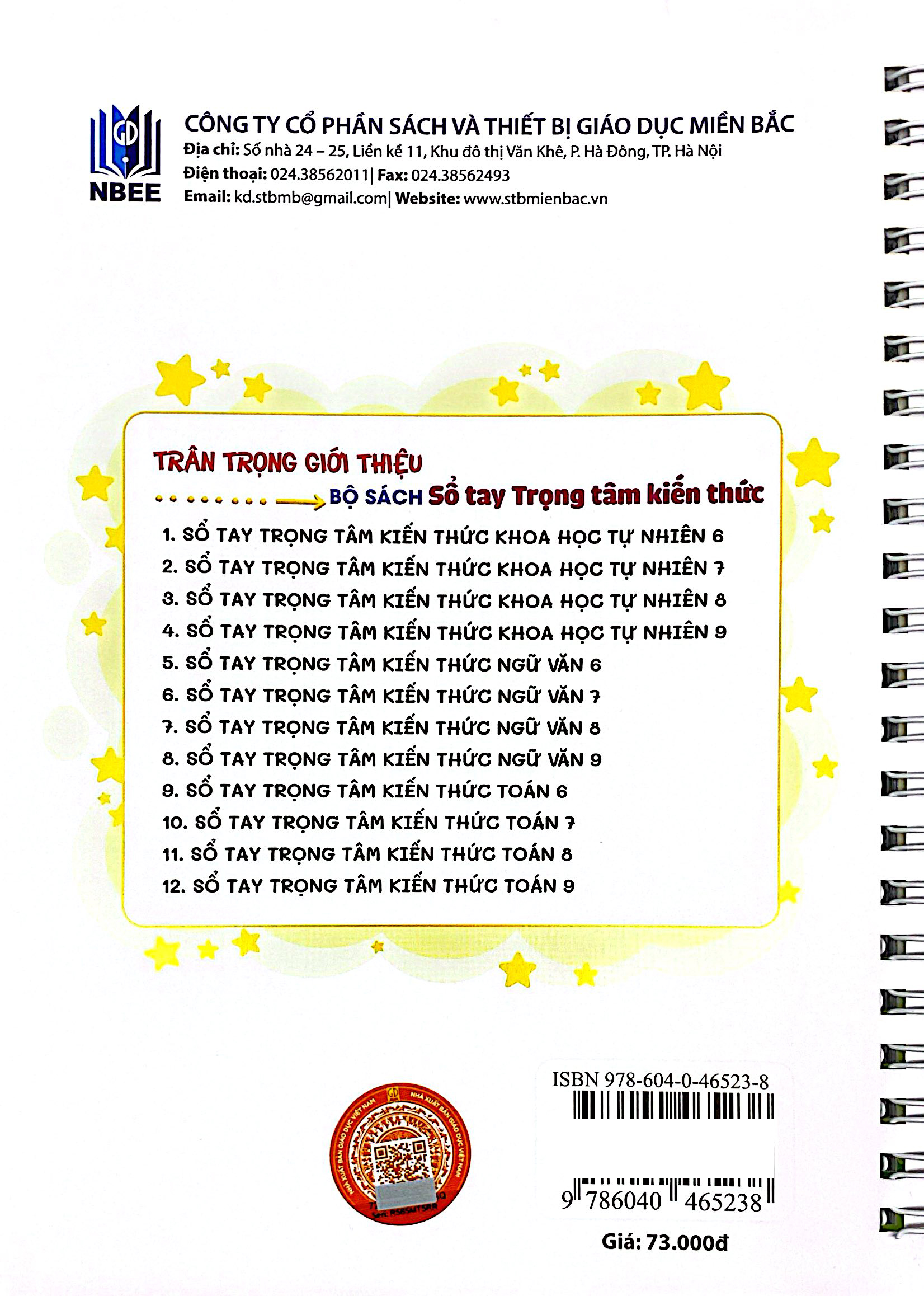 Sổ Tay Trọng Tâm Kiến Thức Ngữ Văn 9