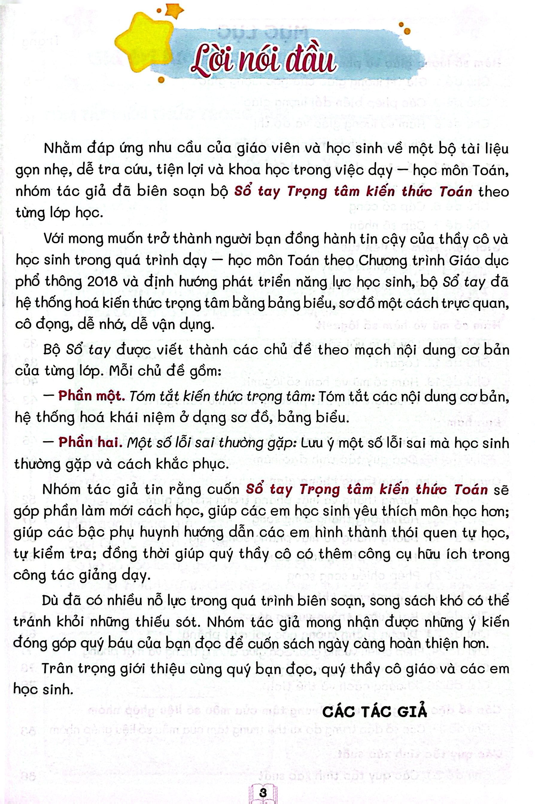 Sổ Tay Trọng Tâm Kiến Thức Toán 11