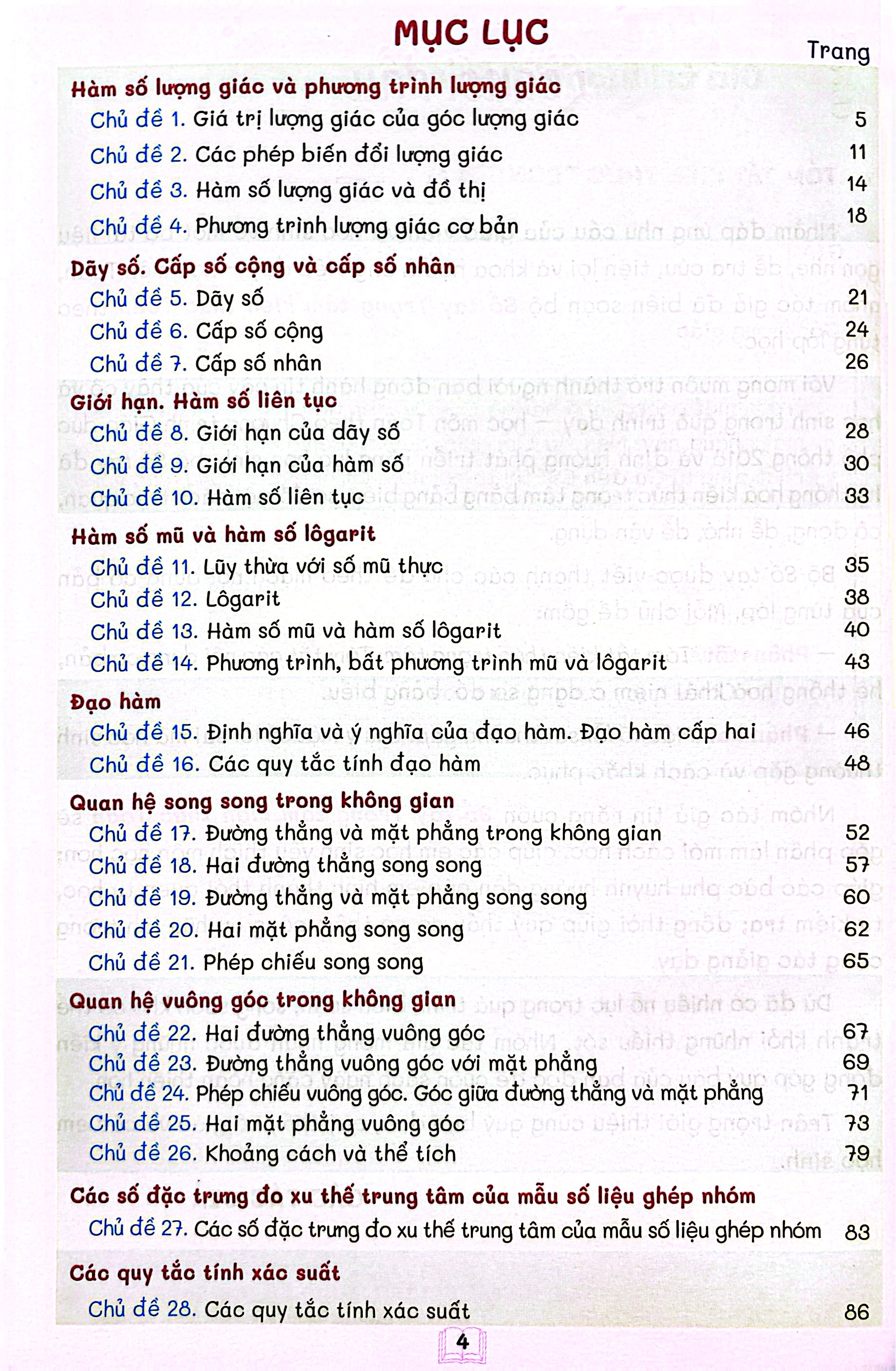 Sổ Tay Trọng Tâm Kiến Thức Toán 11