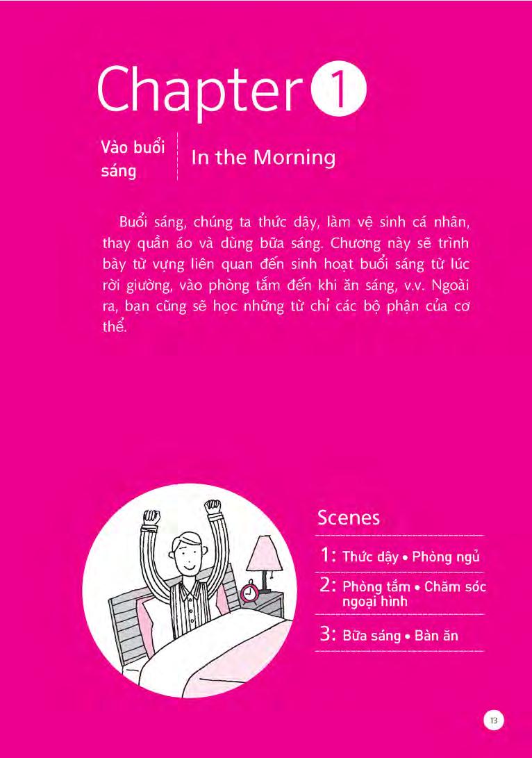 sổ tay từ vựng tiếng anh - từ lúc thức giấc đến khi đi ngủ (bao gồm sách và 1 đĩa mp3)