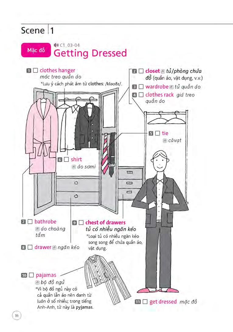 sổ tay từ vựng tiếng anh - từ lúc thức giấc đến khi đi ngủ (bao gồm sách và 1 đĩa mp3)