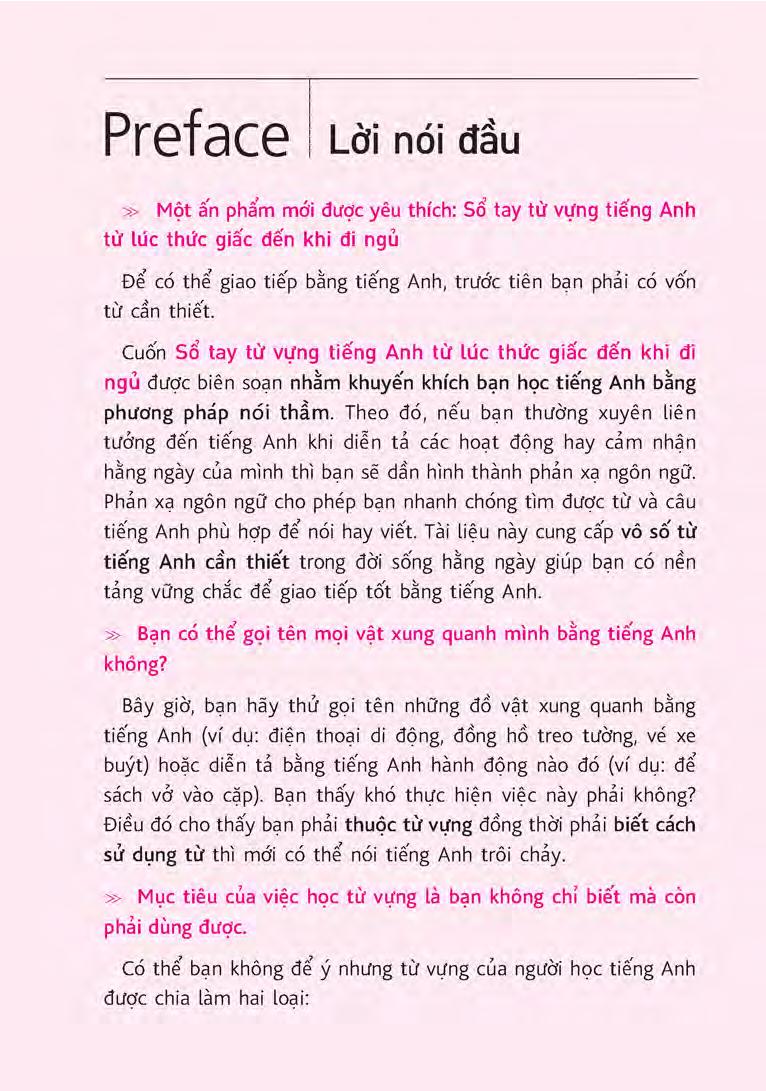 sổ tay từ vựng tiếng anh - từ lúc thức giấc đến khi đi ngủ (bao gồm sách và 1 đĩa mp3)