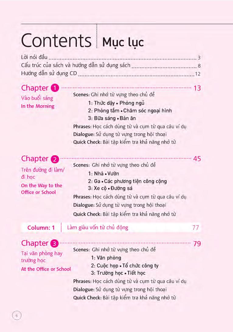 sổ tay từ vựng tiếng anh - từ lúc thức giấc đến khi đi ngủ (bao gồm sách và 1 đĩa mp3)