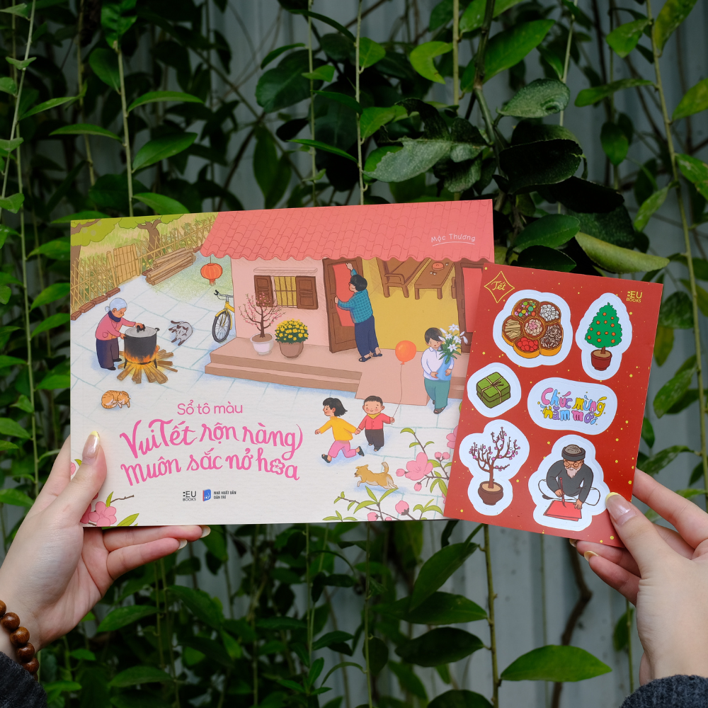 Sổ Tô Màu - Vui Tết Rộn Ràng - Muôn Sắc Nở Hoa