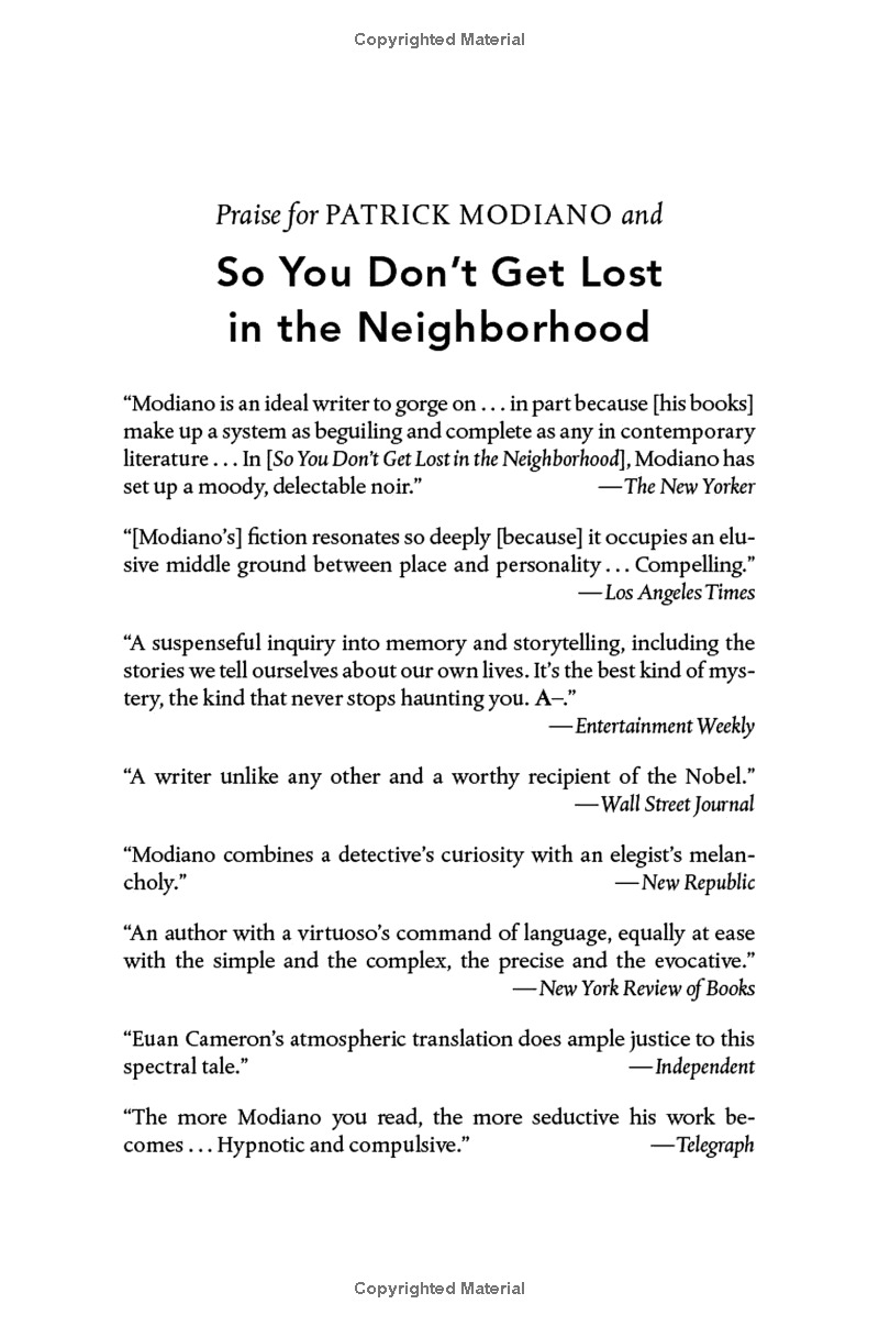 so you don't get lost in the neighborhood