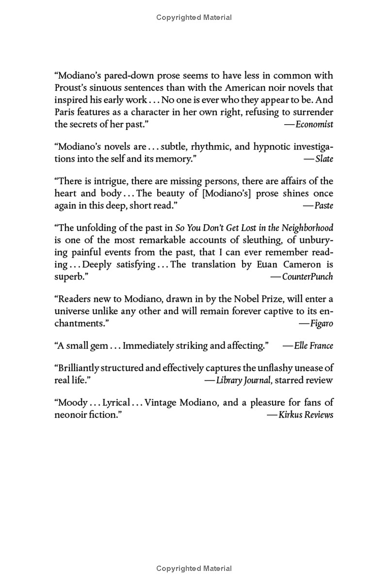 so you don't get lost in the neighborhood