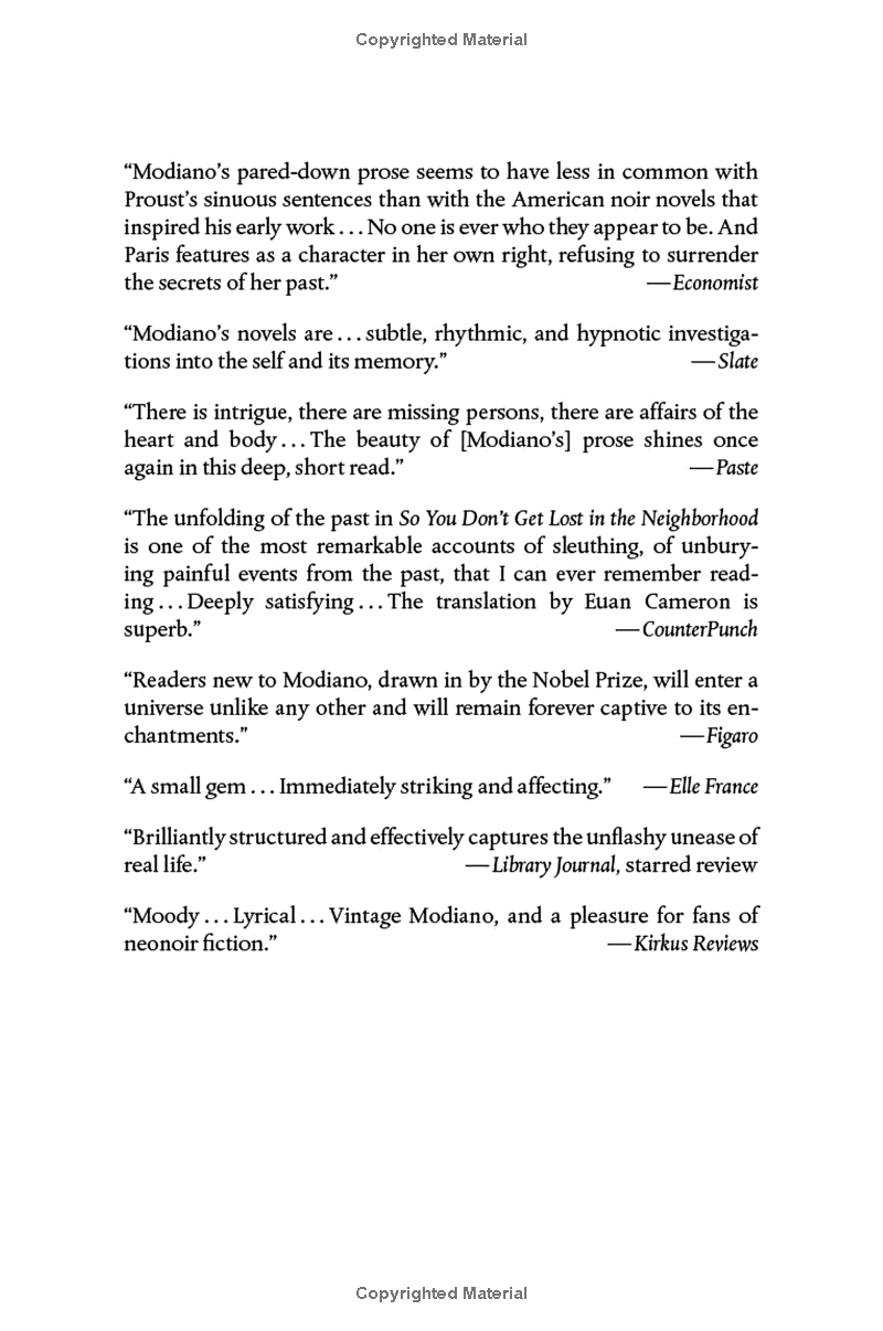 so you don't get lost in the neighborhood