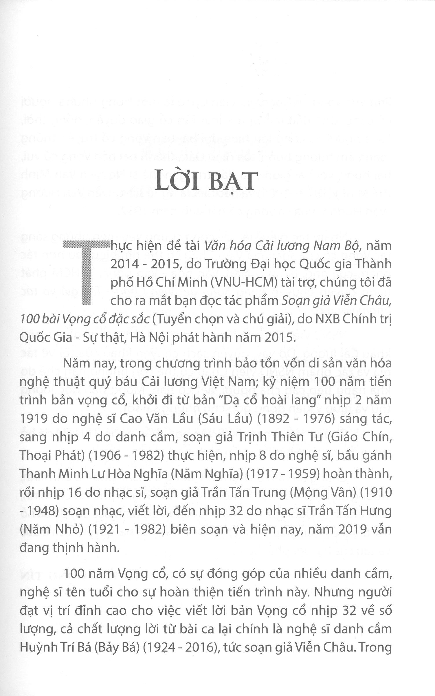 soạn giả viễn châu - tác giả và tác phẩm vọng cổ