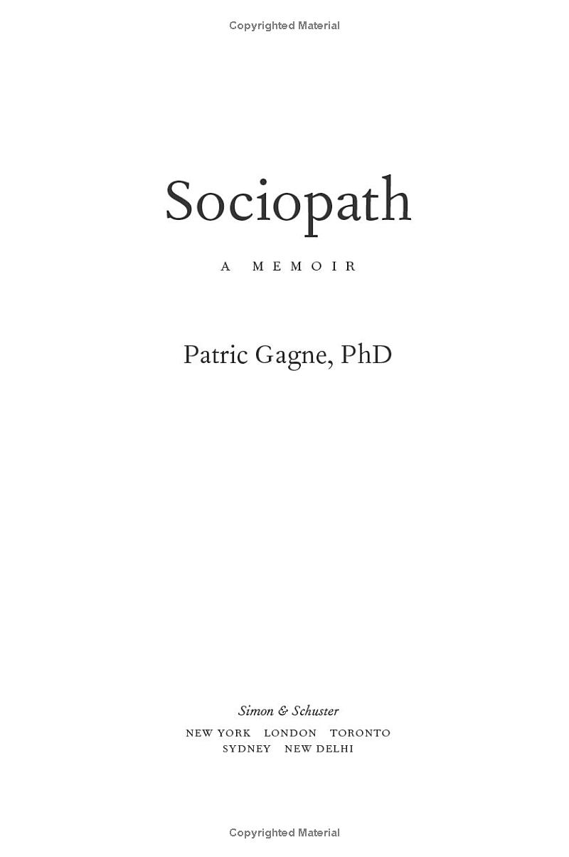 sociopath - a memoir