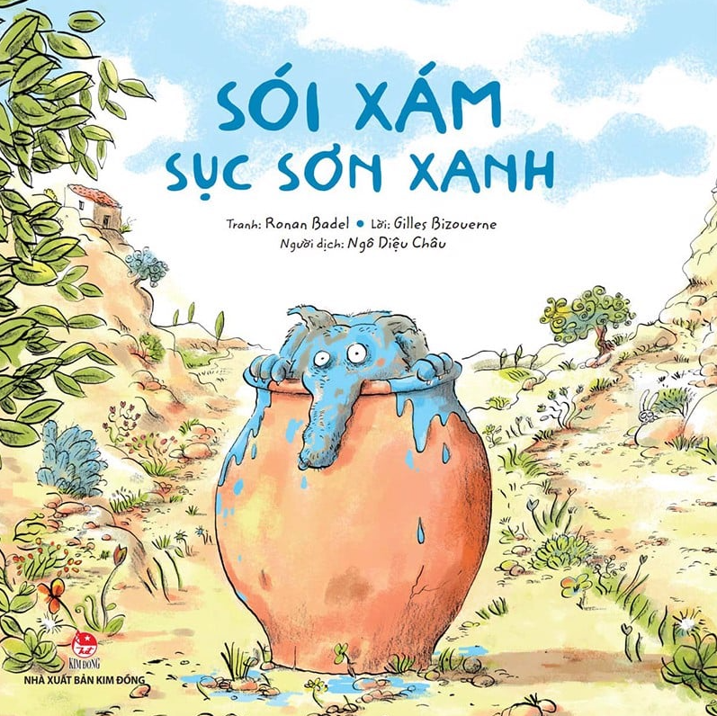 sói xám sục sơn xanh