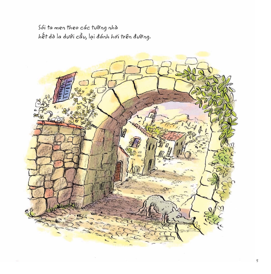 sói xám sục sơn xanh