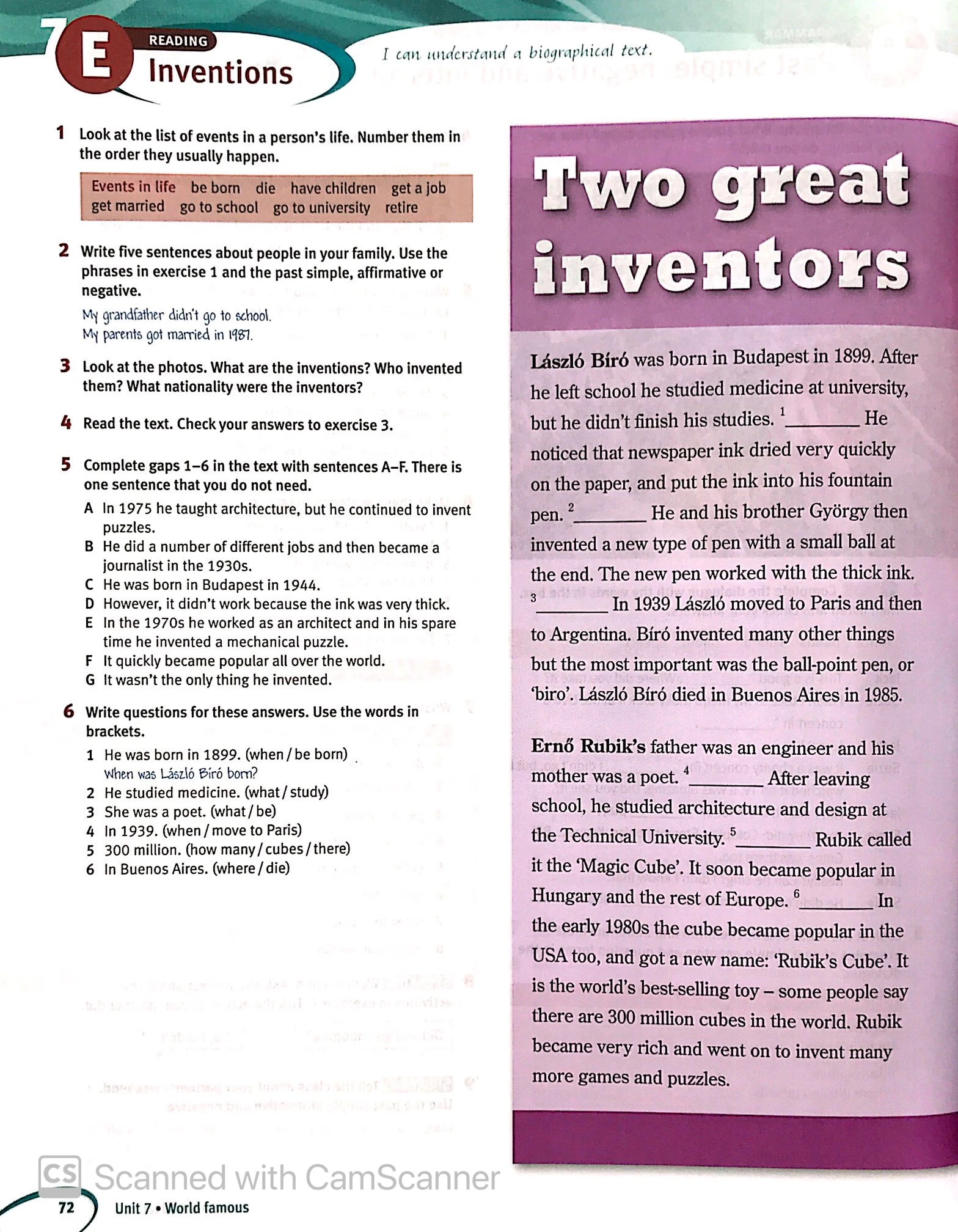 solution grade 7 without cd