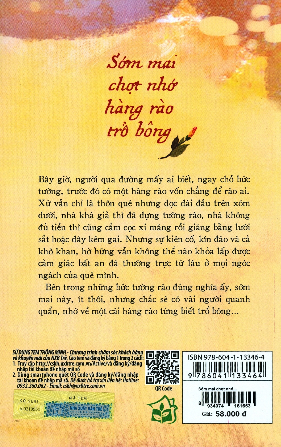 sớm mai chợt nhớ hàng rào trổ bông