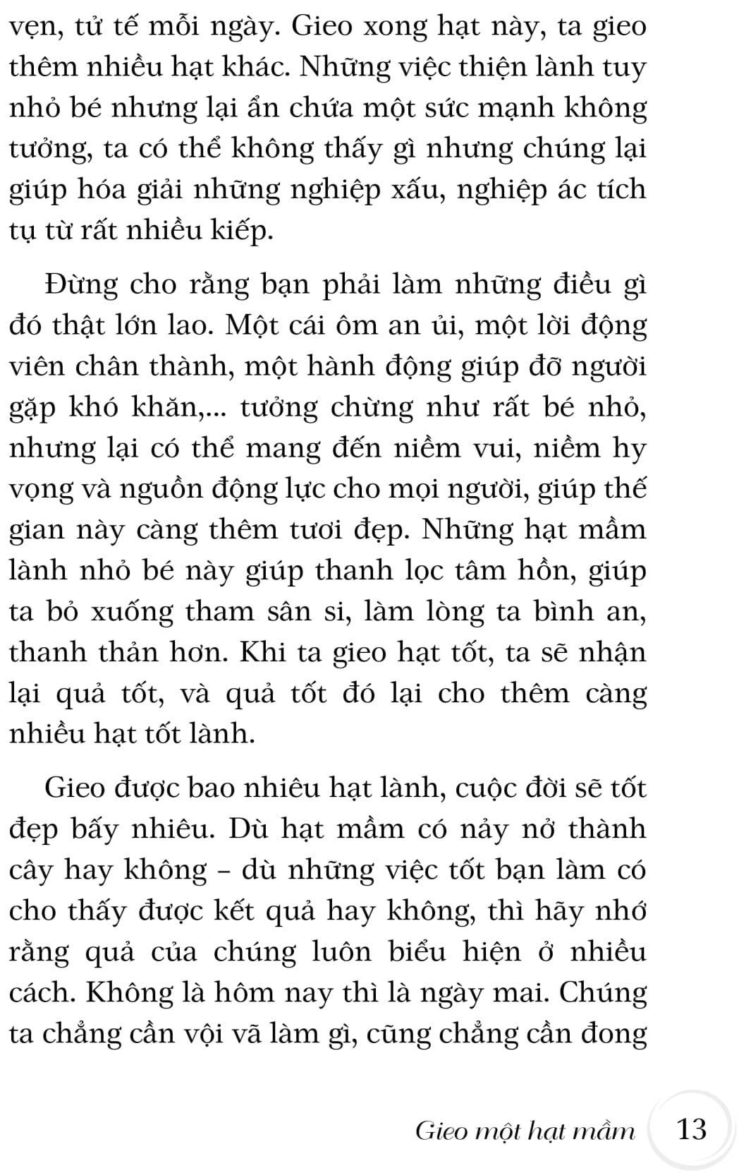 sớm mai gieo một hạt mầm