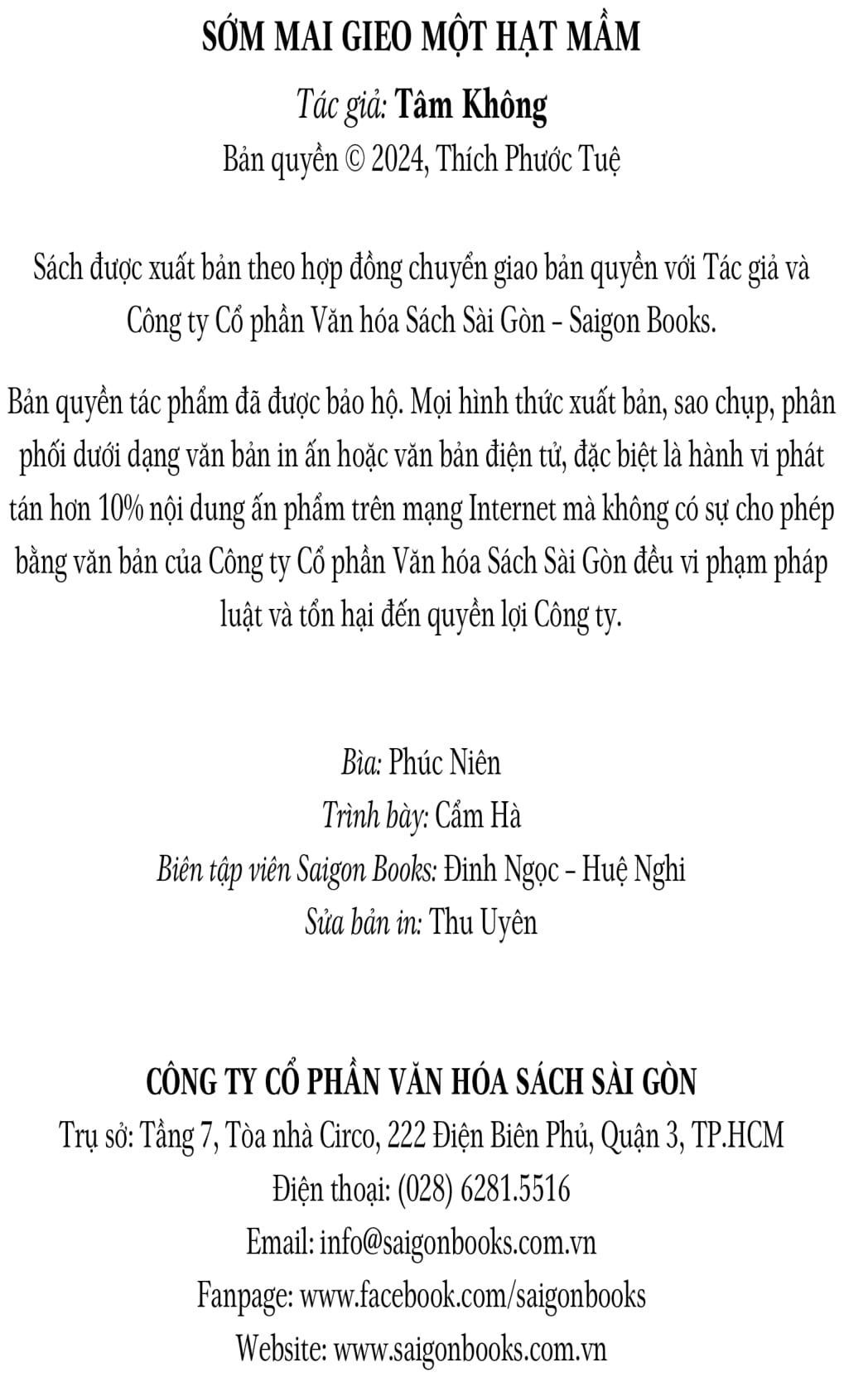 sớm mai gieo một hạt mầm