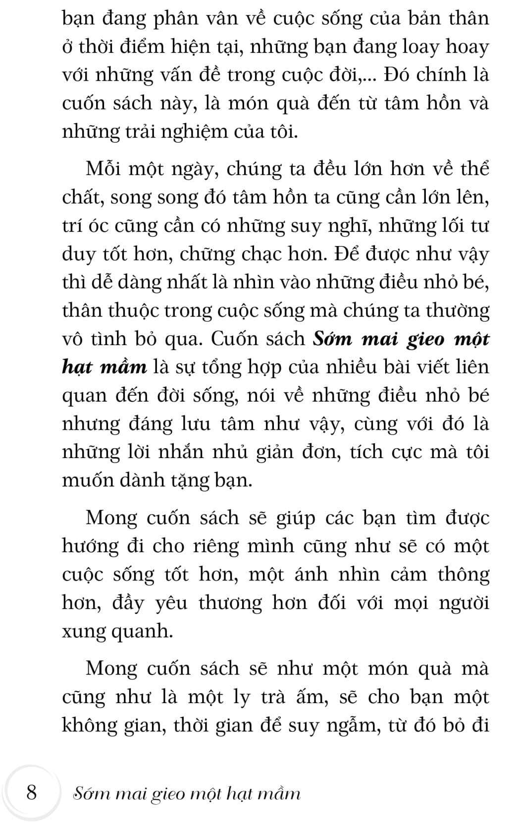 sớm mai gieo một hạt mầm