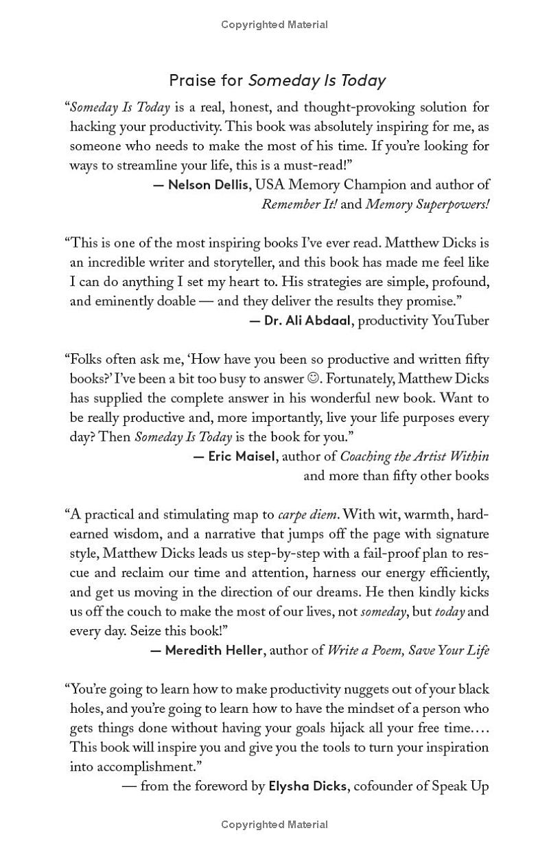 someday is today: 22 simple, actionable ways to propel your creative life