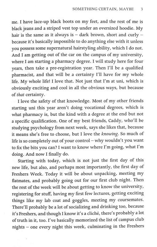 something certain, maybe