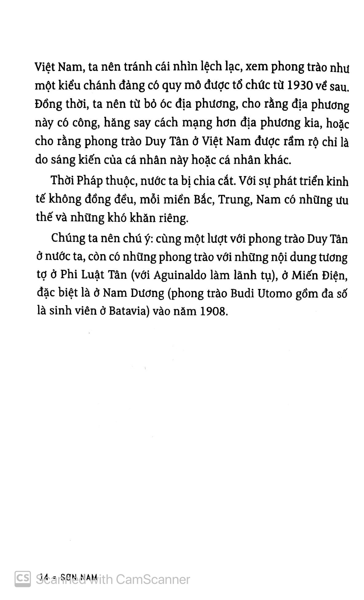 sơn nam - phong trào duy tân ở bắc, trung, nam (tái bản)
