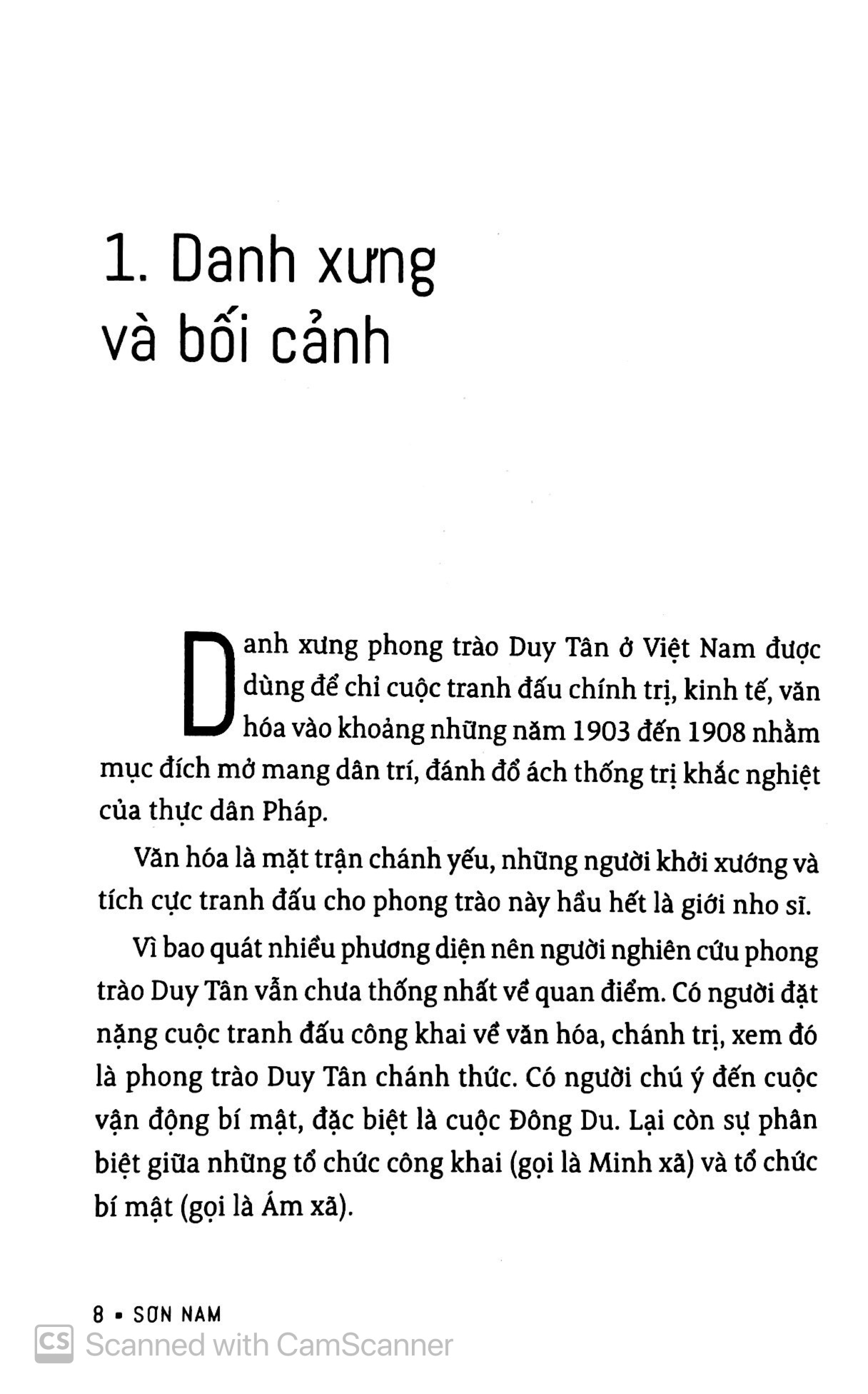 sơn nam - phong trào duy tân ở bắc, trung, nam (tái bản)