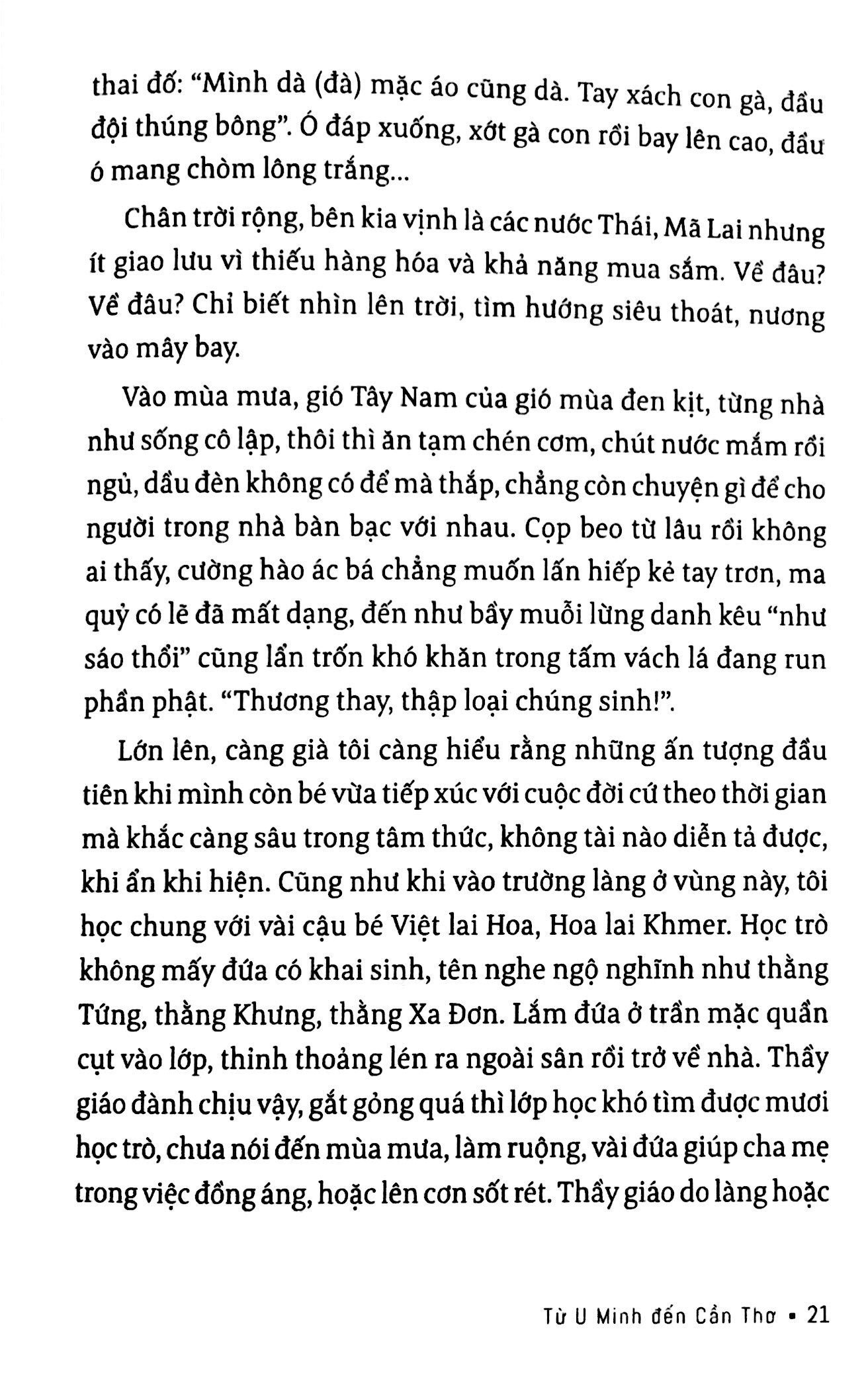 sơn nam - từ u minh đến cần thơ - ở chiền khu 9 - 20 năm giữa lòng đô thị-bình an (tb 2018)