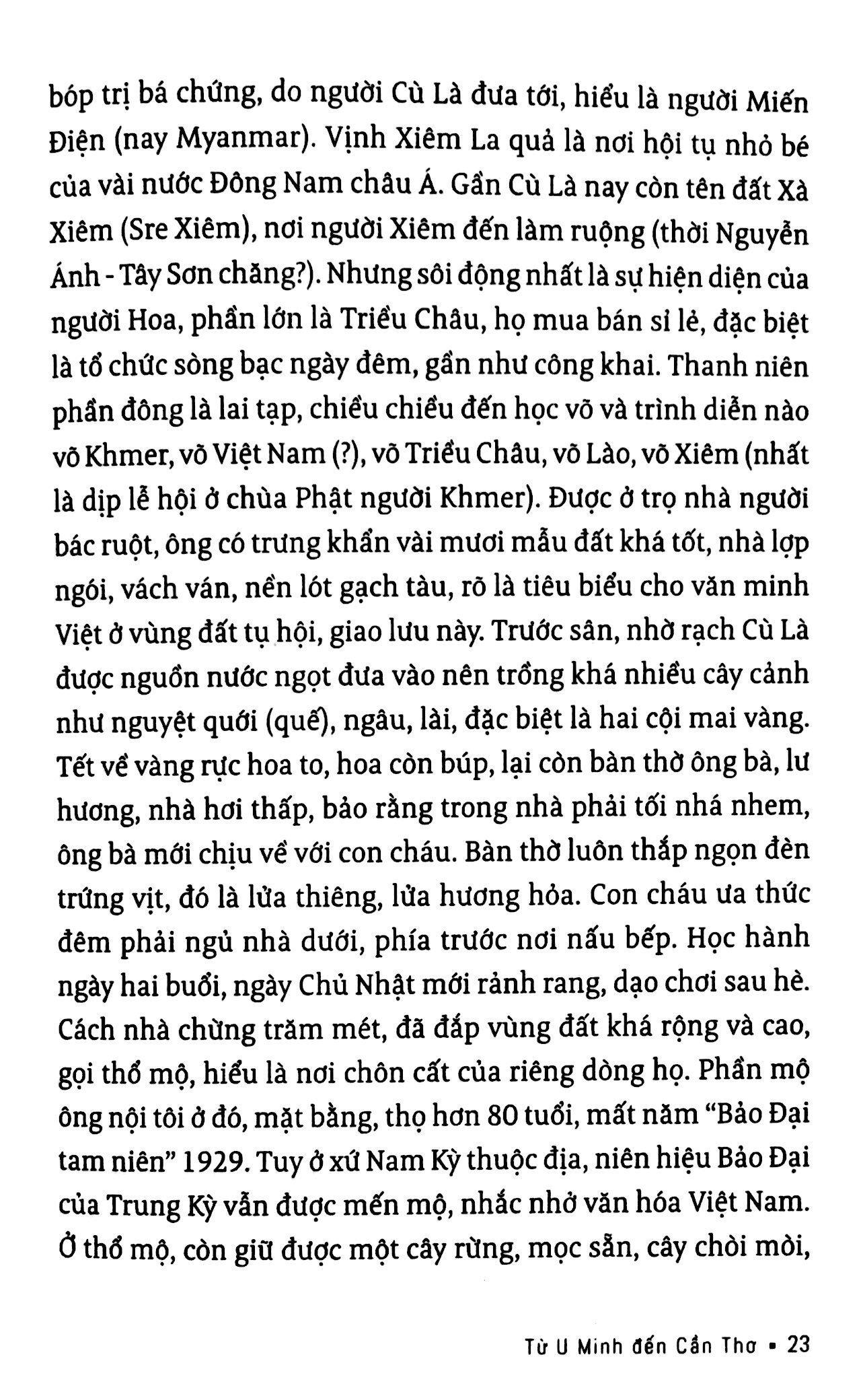 sơn nam - từ u minh đến cần thơ - ở chiền khu 9 - 20 năm giữa lòng đô thị-bình an (tb 2018)