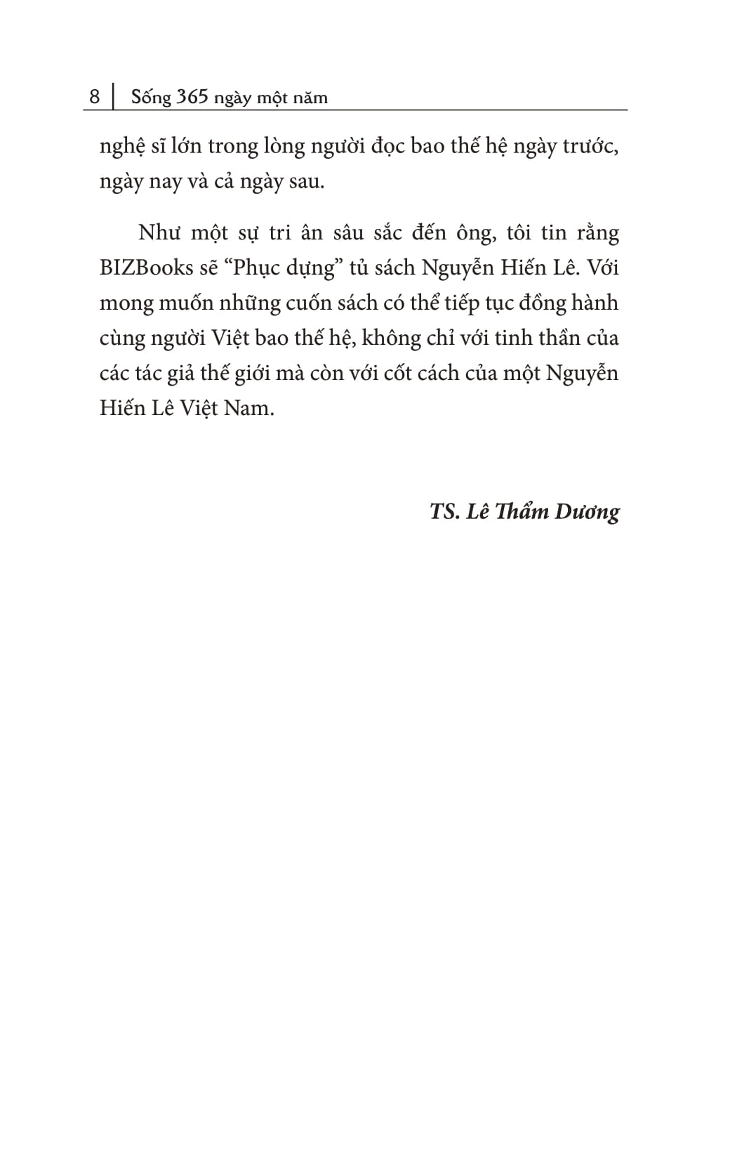 sống 365 ngày 1 năm