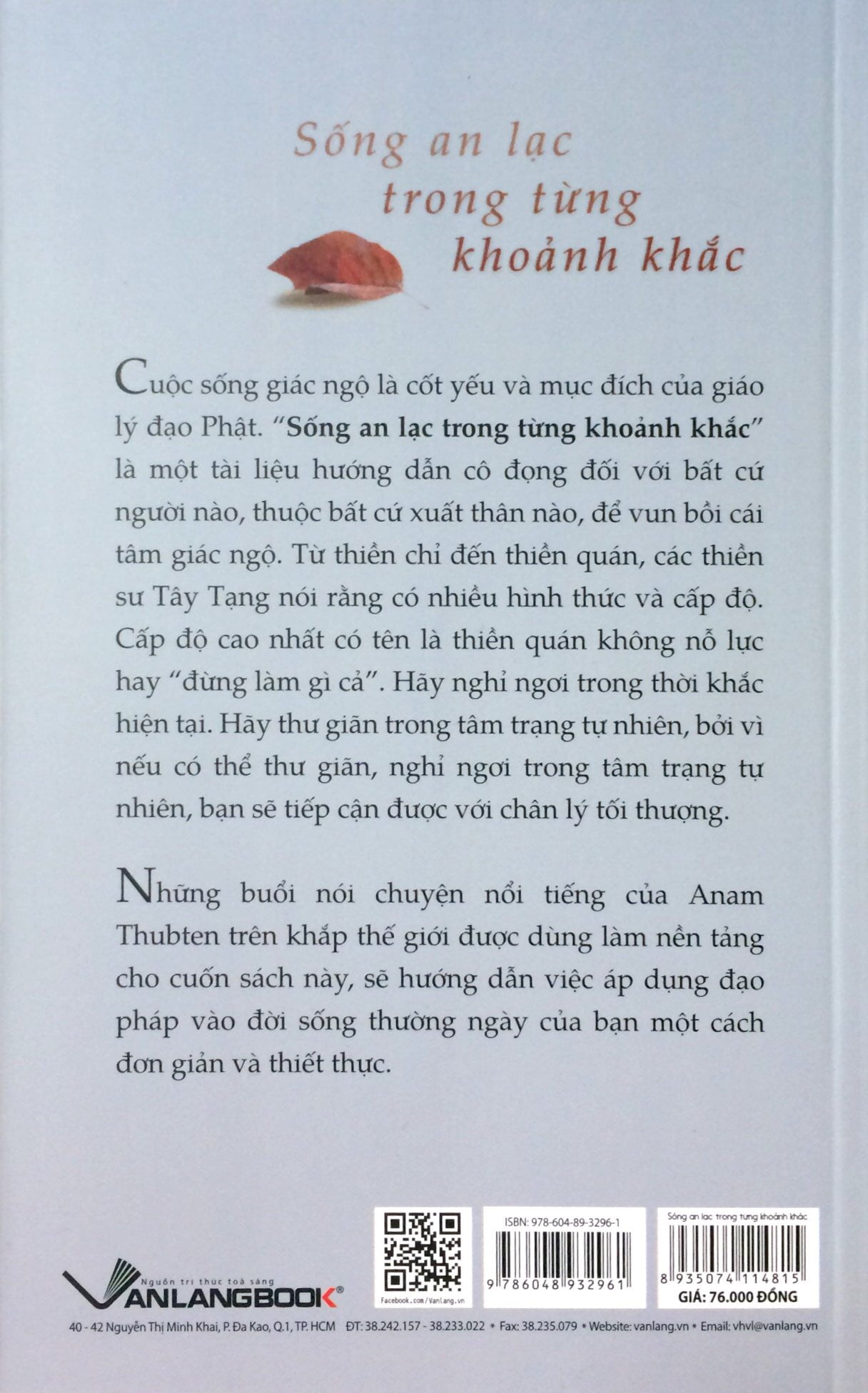 sống an lạc trong từng khoảnh khắc