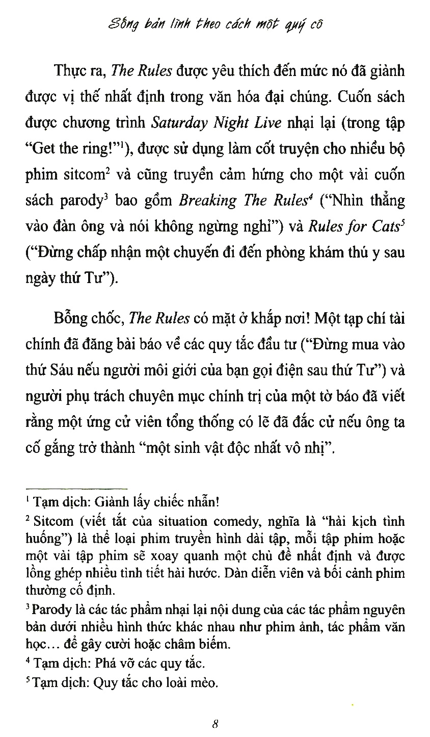 sống bản lĩnh theo cách một quý cô - all the rules (tái bản 2020)