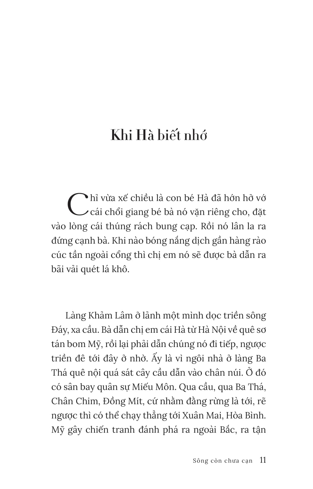 sông còn chưa cạn