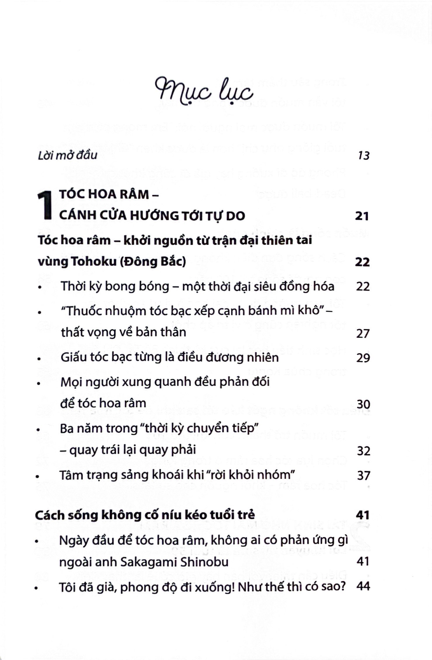 sống cùng mái tóc hoa râm
