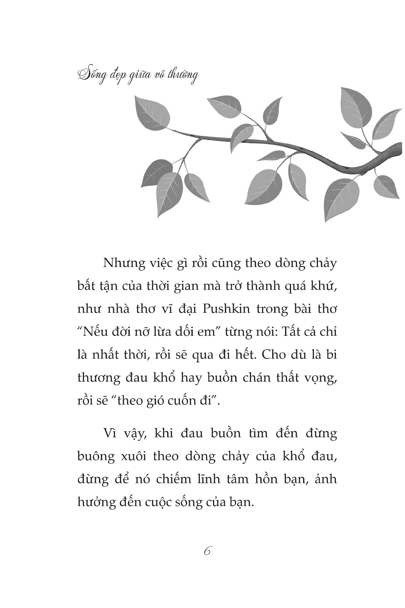 sống đẹp giữa vô thường - học cách buông bỏ giữ tâm an nhiên