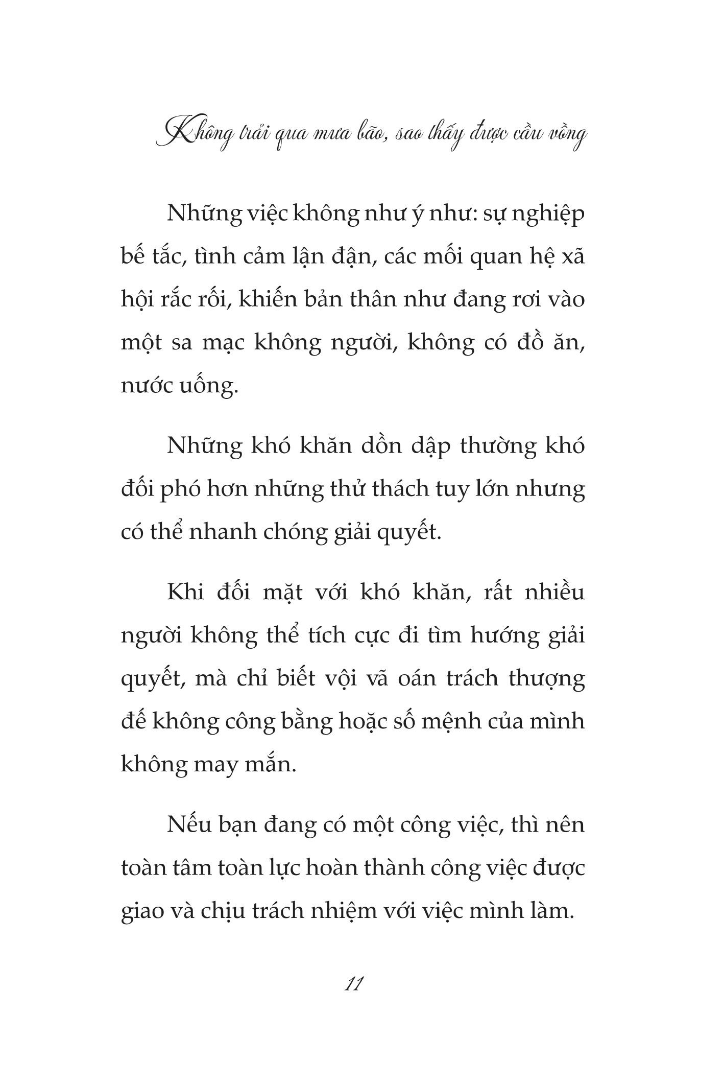 sống đẹp giữa vô thường - không trải qua mưa bão sao thấy được cầu vồng