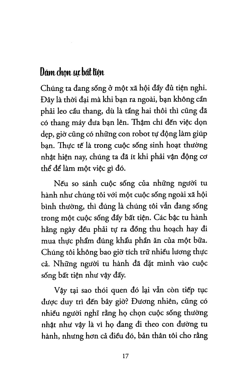 sống đơn giản cho mình thanh thản