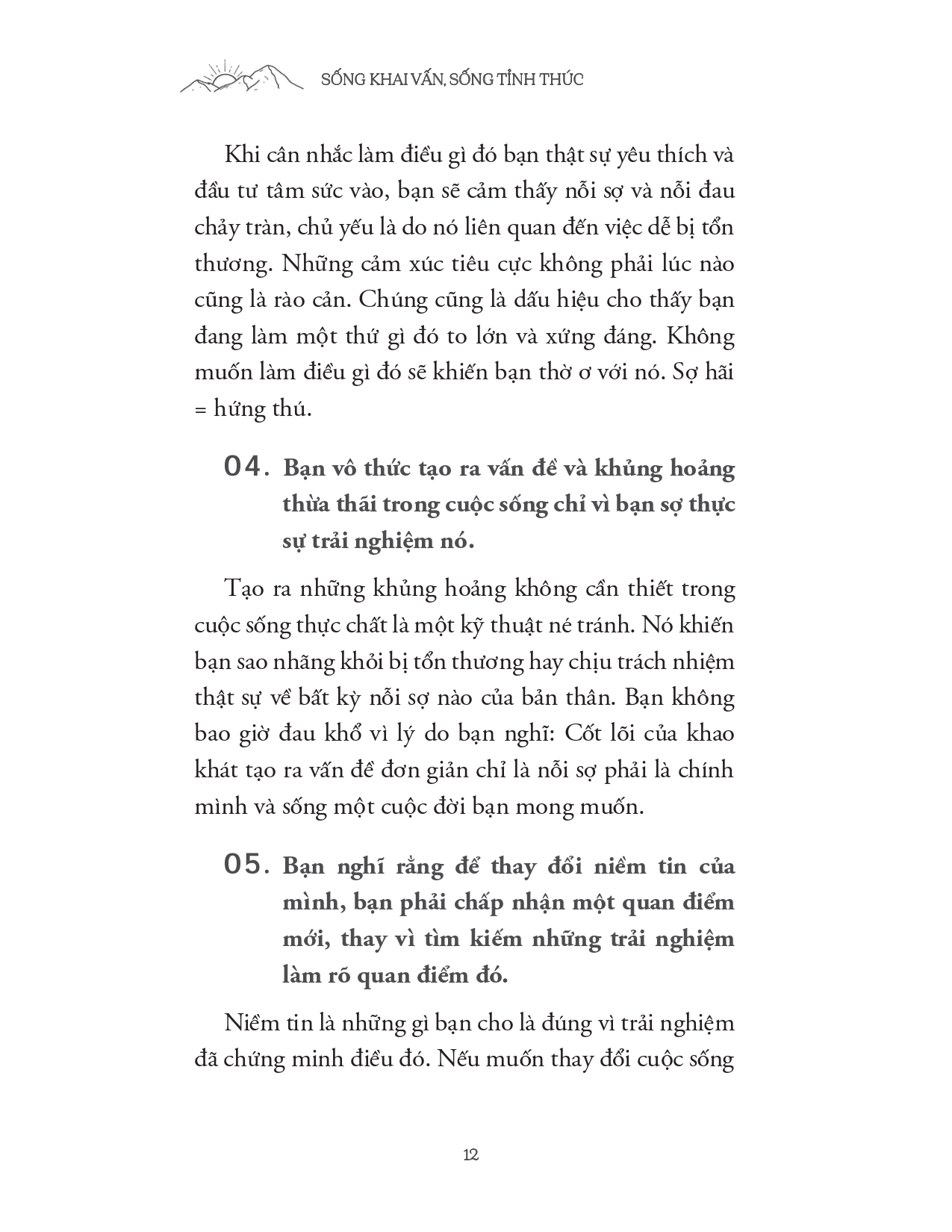 sống khai vấn - sống tỉnh thức