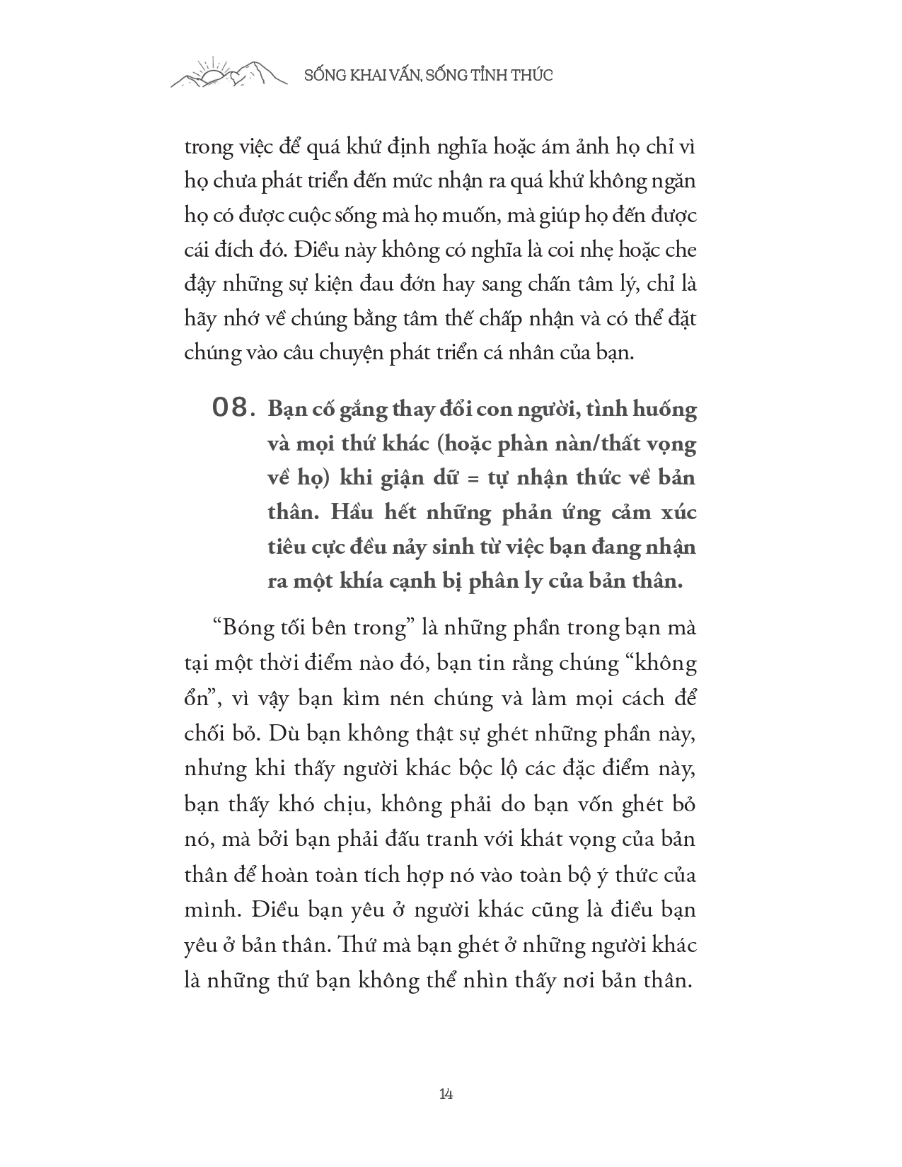 sống khai vấn - sống tỉnh thức