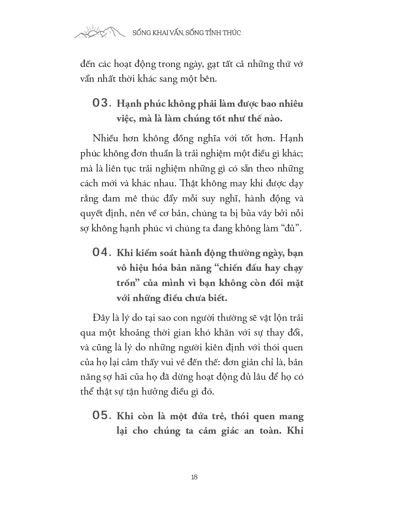 sống khai vấn - sống tỉnh thức