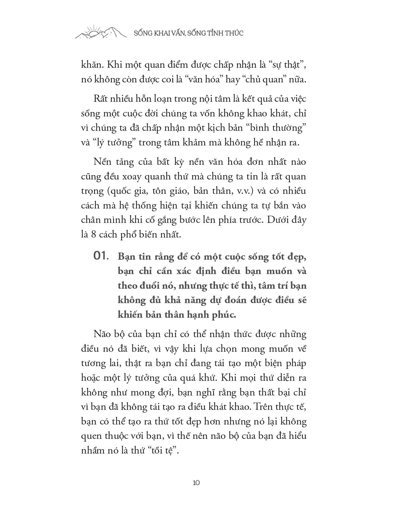 sống khai vấn - sống tỉnh thức