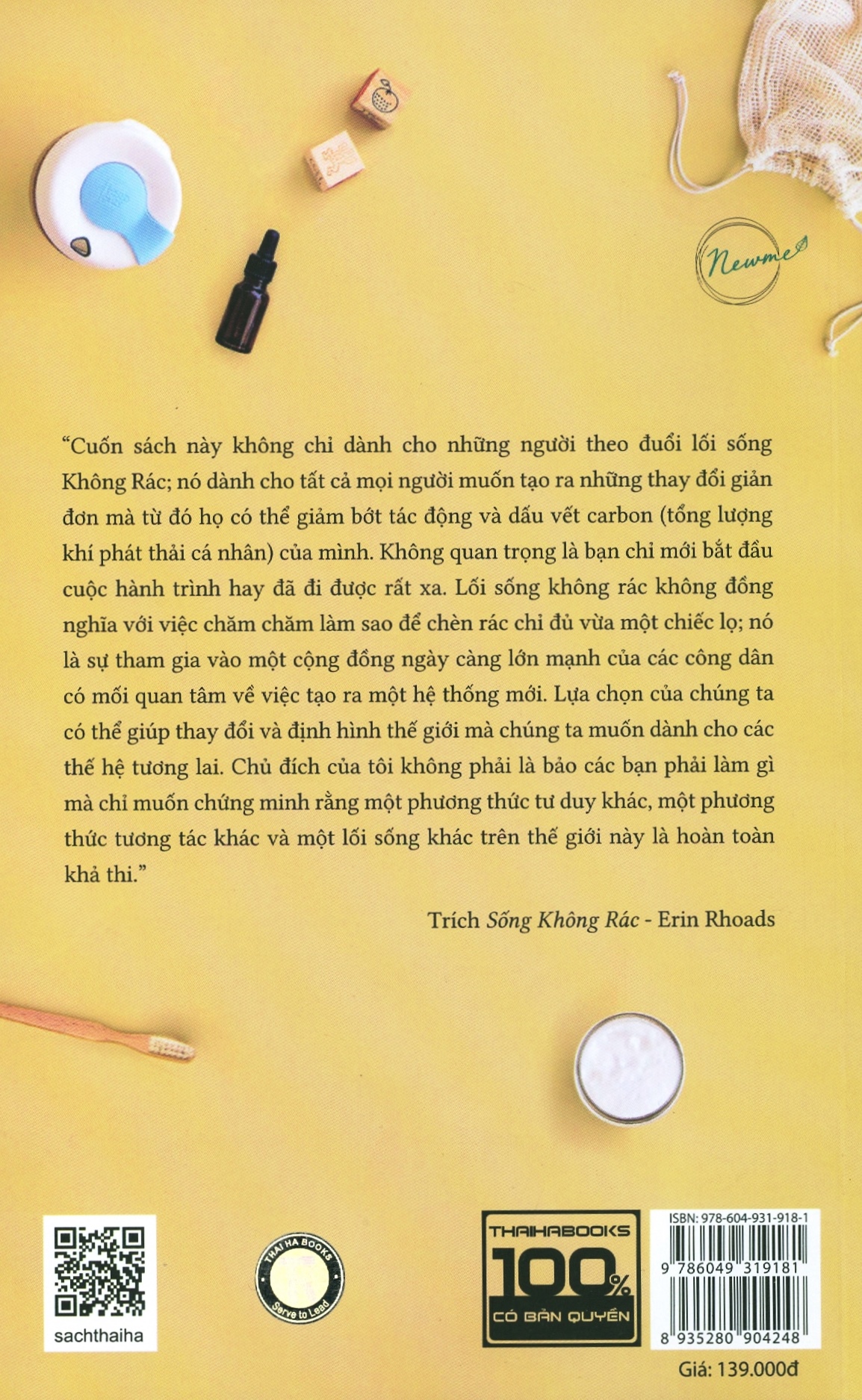 sống không rác - thay đổi thế giới từ những điều nhỏ nhất