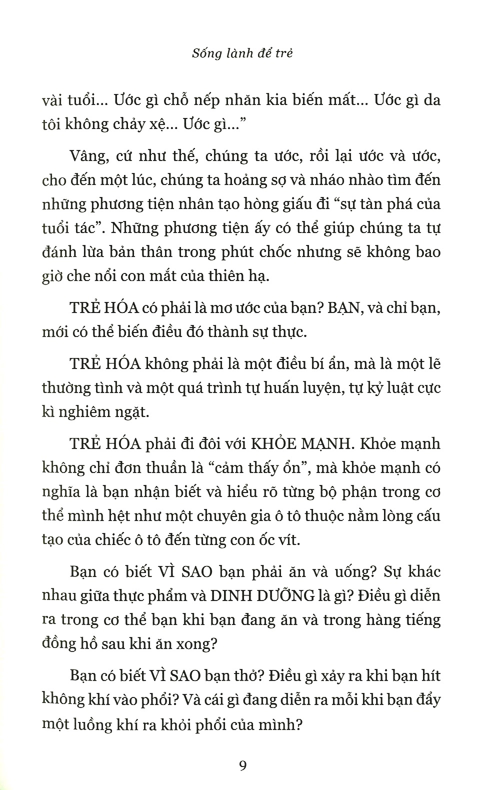 sống lành để trẻ