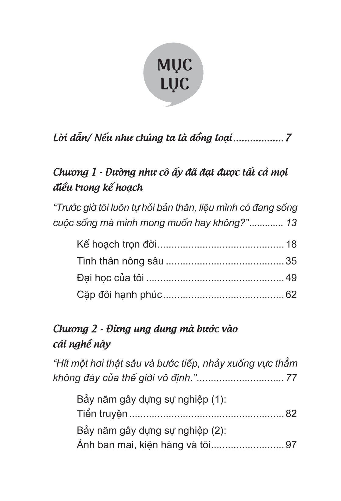 sống một đời theo ước nguyện bản thân