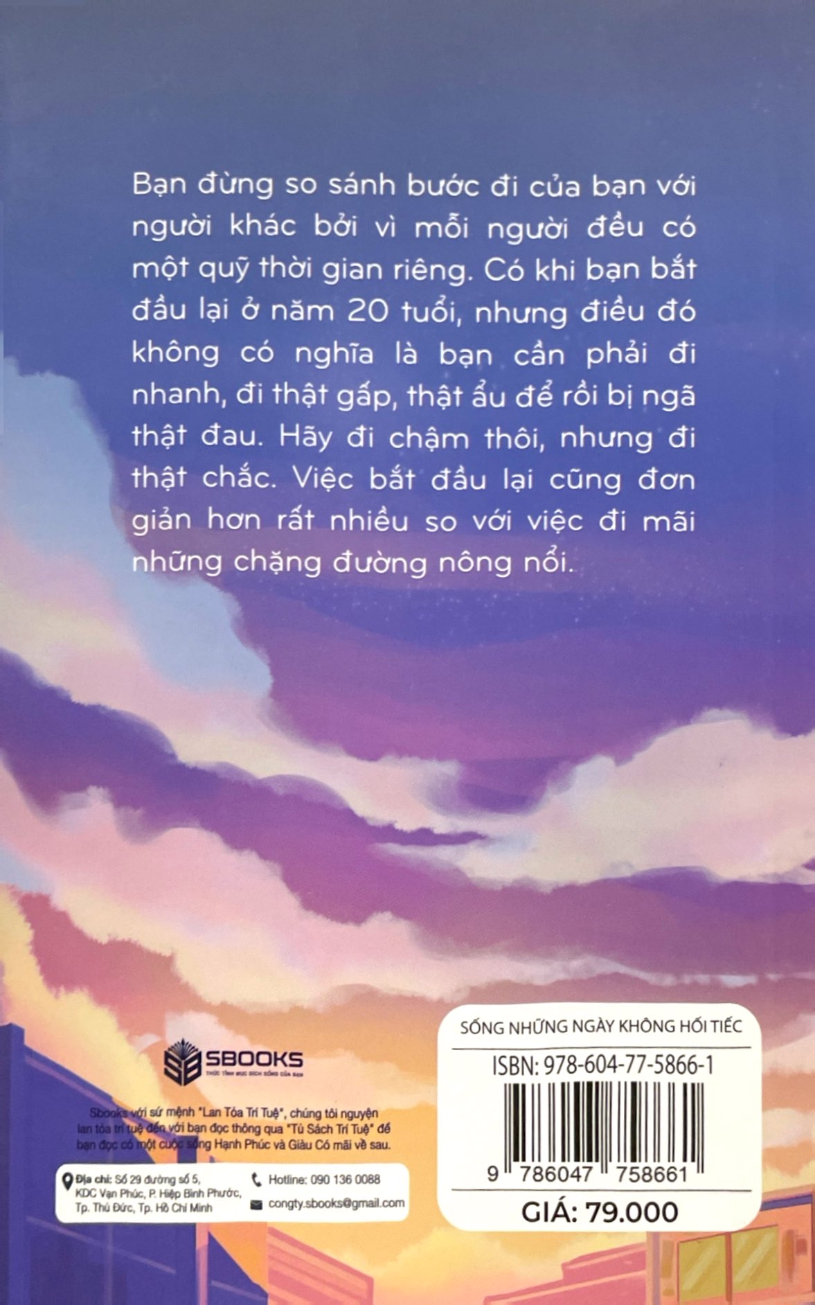 sống những ngày không hối tiếc